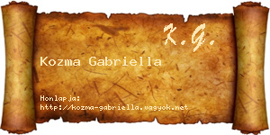 Kozma Gabriella névjegykártya