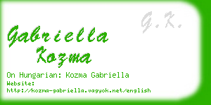 gabriella kozma business card